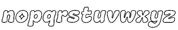 Sunny Star Outline Italic Font LOWERCASE