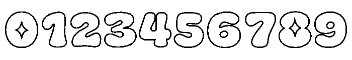 Sunny Star Outline Font OTHER CHARS