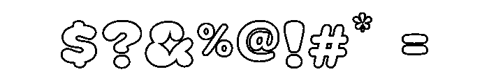 Sunny Star Outline Font OTHER CHARS