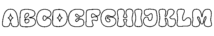 Sunny Star Outline Font UPPERCASE