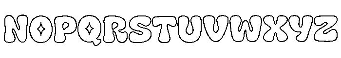 Sunny Star Outline Font UPPERCASE