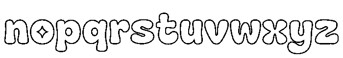 Sunny Star Outline Font LOWERCASE