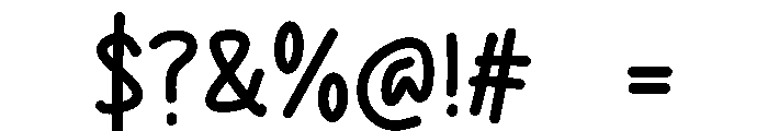 SunnyDaze Font OTHER CHARS