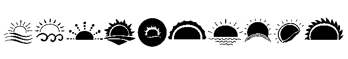 Sunrise Line Set Font OTHER CHARS