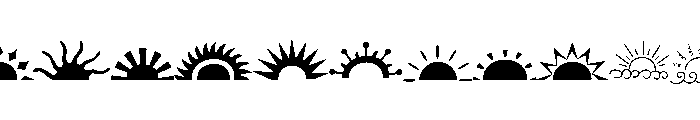 Sunrise Line Set Font UPPERCASE