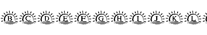 Sunrise monogram Font UPPERCASE