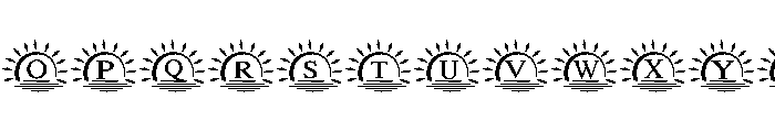 Sunrise monogram Font UPPERCASE