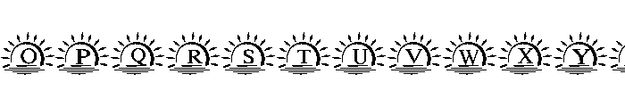 Sunrise monogram Font LOWERCASE
