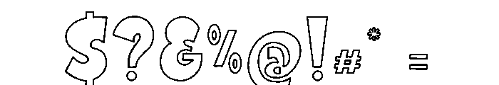 Sunrope Outline Font OTHER CHARS