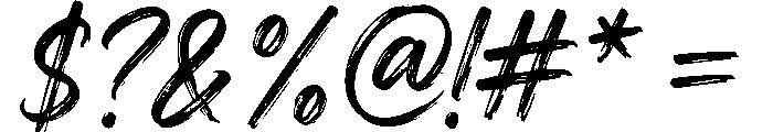 Sunset Brush Regular Font OTHER CHARS