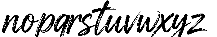 Sunset Brush Regular Font LOWERCASE