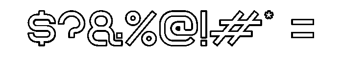 Sunset Retro Line Regular Font OTHER CHARS