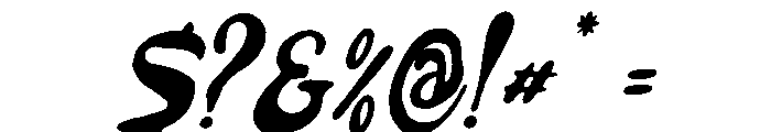 Sunset Shore Italic Font OTHER CHARS