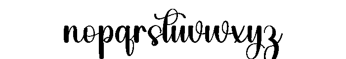 Sunshine Beautiful Font LOWERCASE