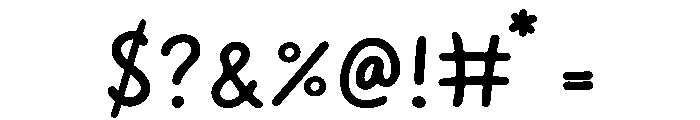 Sunshine Melody Font OTHER CHARS