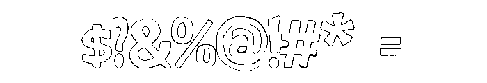 Sunvera Panected Outline Font OTHER CHARS
