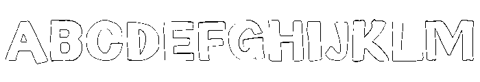 Sunvera Panected Outline Font UPPERCASE