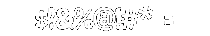 SunveraPanectedOutline Font OTHER CHARS