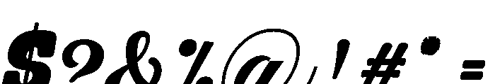 Super Candy Slant Regular Font OTHER CHARS