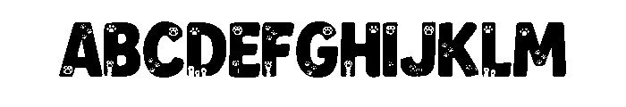 Super Cat Blue Font UPPERCASE