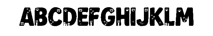 Super Cat Pink Font UPPERCASE