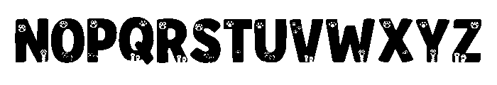 Super Cat Pink Font LOWERCASE