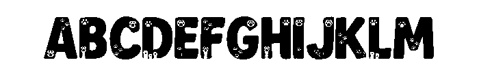 Super Cat Purple Font UPPERCASE