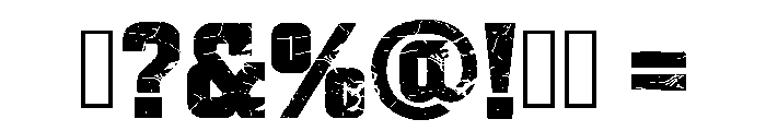 Super Cracked Regular Font OTHER CHARS