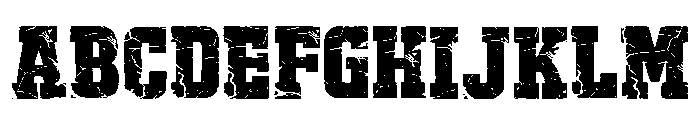Super Cracked Regular Font UPPERCASE