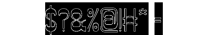 Super Easy-Hollow-Inverse Font OTHER CHARS