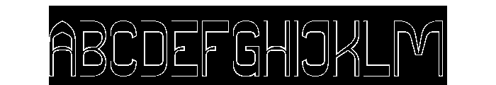 Super Easy-Hollow-Inverse Font UPPERCASE