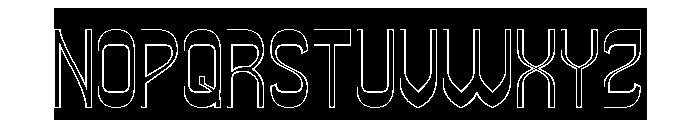 Super Easy-Hollow-Inverse Font UPPERCASE