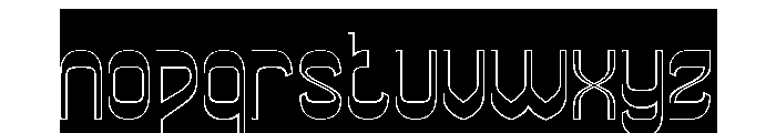Super Easy-Hollow-Inverse Font LOWERCASE