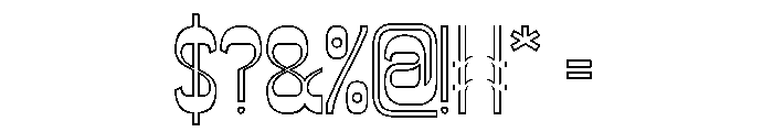 Super Easy-Hollow Font OTHER CHARS