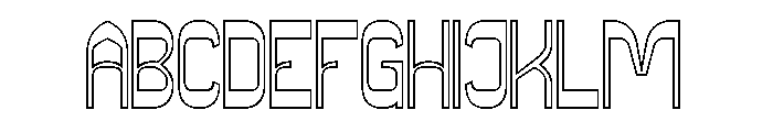 Super Easy-Hollow Font UPPERCASE