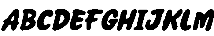 Super Funky Italic Font UPPERCASE