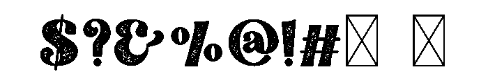 Super Lucky Grunge Font OTHER CHARS