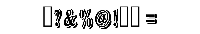 Super Shadow Regular Font OTHER CHARS