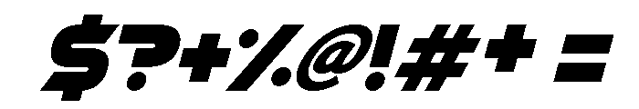 Super Sliced Italic Font OTHER CHARS