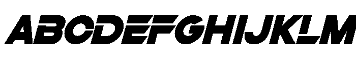 Super Sliced Italic Font UPPERCASE