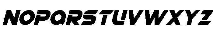 Super Sliced Italic Font LOWERCASE