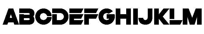Super Sliced Font UPPERCASE