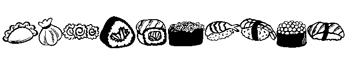 Sushi Japanese Food Font OTHER CHARS