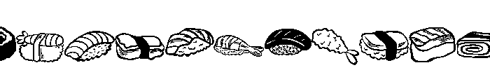 Sushi Japanese Food FONT