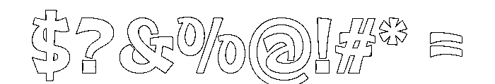 Susuke Endi Outline Font OTHER CHARS