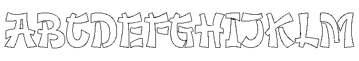 Susuke Endi Outline Font UPPERCASE