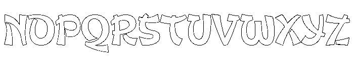 Susuke Endi Outline Font UPPERCASE