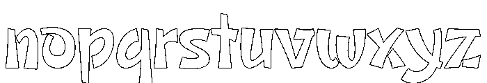 Susuke Endi Outline Font LOWERCASE