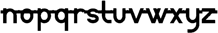 SUNDAY Regular otf (400) Font LOWERCASE