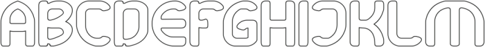 SUPER FRIENDLY-Hollow otf (400) Font UPPERCASE